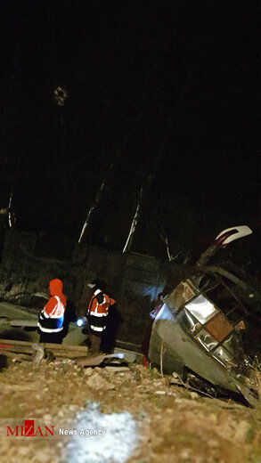 سقوط مرگبار اتوبوس به دره در جاده سوادکوه