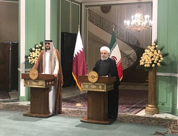 رایزنی روحانی و امیر قطر درباره امنیت خلیج فارس و تنگه هرمز