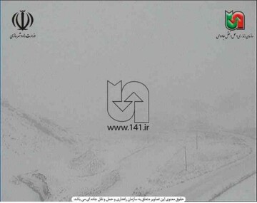 بارش برف در جاده‌ها و محورهای مختلف استان آذربایجان‌غربی