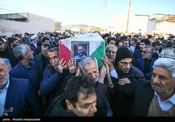 مراسم تشییع پیکر ۳ شهید سانحه هوایی در گرگان