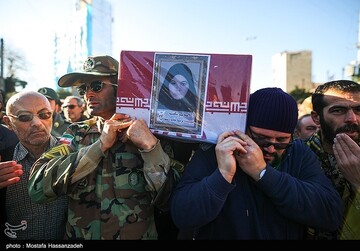 مراسم تشییع پیکر ۳ شهید سانحه هوایی در گرگان