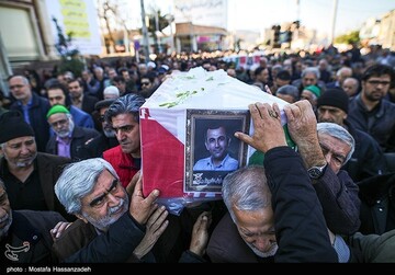 مراسم تشییع پیکر ۳ شهید سانحه هوایی در گرگان