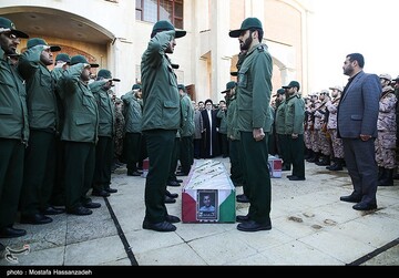 مراسم تشییع پیکر ۳ شهید سانحه هوایی در گرگان