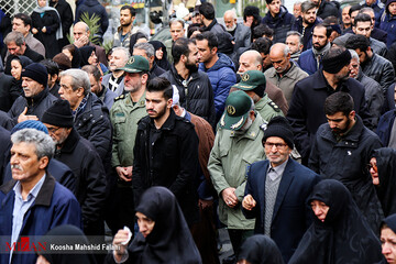 تشییع پیکر دو تن از شهدای سانحه هوایی در تهران