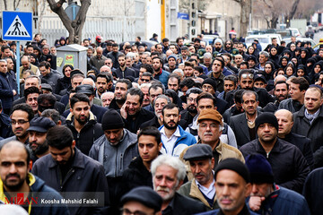 تشییع پیکر دو تن از شهدای سانحه هوایی در تهران