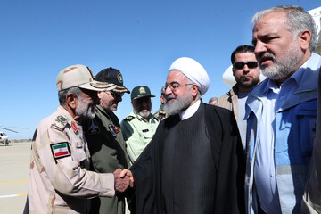 ورود دکتر روحانی به استان سیستان و بلوچستان
