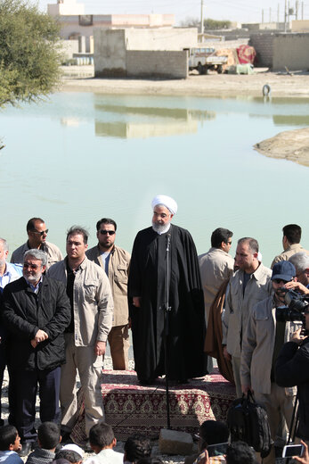ورود روحانی به استان سیستان و بلوچستان