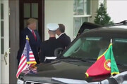 فیلم | دست دادن عجیب رئیس جمهور پرتغال با ترامپ