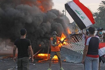 تیراندازی از داخل تظاهرات به سمت نیروهای امنیتی عراق