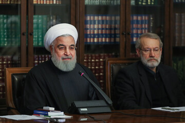 روحاني : الحضور الجماهیري الواسع فی تشییع الشهید سليماني افشل المؤامرات الامريكية