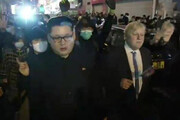 فیلم | بدل کیم جونگ اون و بوریس جانسون در بین معترضین هنگ کنگی