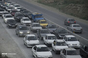 جاده هراز با ترافیک سنگین روبروست