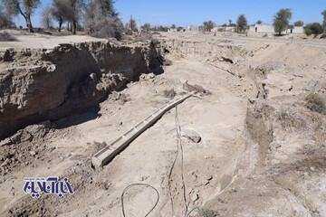 خسارت سیل در روستای عورکی منطقه دشت یاری