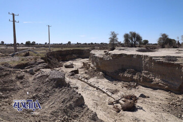 خسارت سیل در روستای عورکی منطقه دشت یاری