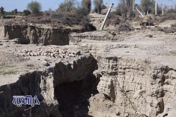 خسارت سیل در روستای عورکی منطقه دشت یاری