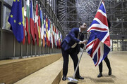 ببینید | برداشتن پرچم بریتانیا از مقر اتحادیه اروپا در بروکسل