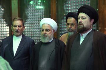 مراسم تجدید میثاق اعضای دولت با آرمانهای امام راحل و شهیدان