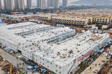 ببینید | چطور چینی‌ها این مرکز بزرگ ضد کرونا را ده روزه ساختند؟