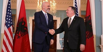 رایزنی ضد ایرانی پمپئو با نخست‌وزیر آلبانی در واشنگتن
