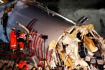 ببینید |  وضعیت وحشتناک هواپیمای حادثه‌ دیده ترکیه