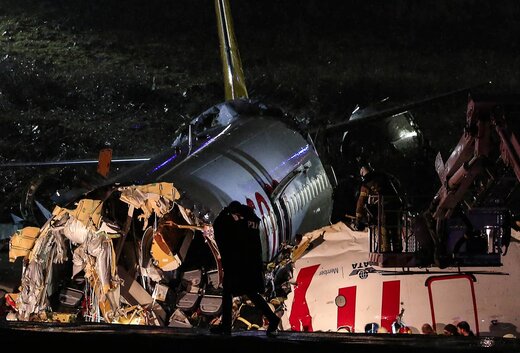 وضعیت وحشتناک هواپیمای حادثه‌دیده ترکیه