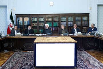 تصویری از روحانی و لاریجانی در جلسه شورای عالی هماهنگی اقتصادی