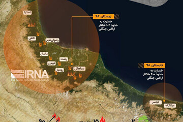 ببینید | بلایی که آتش بر جان جنگل‌های شمال آورد