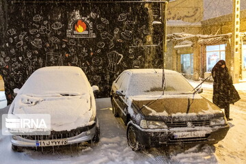 بارش شدید برف در شهر تبریز