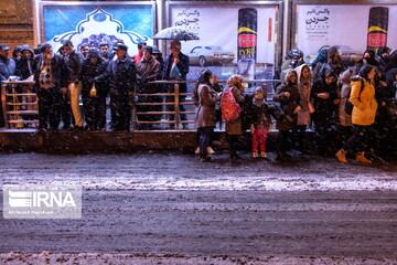 بارش شدید برف در شهر تبریز