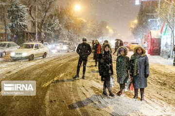 بارش شدید برف در شهر تبریز