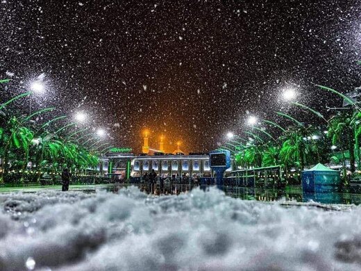 برف کربلا را هم سفیدپوش کرد