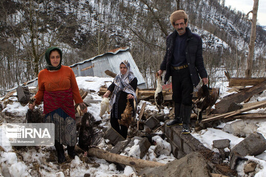 سختی‌های زندگی پس از برف در روستاهای سیاهکل‌