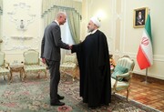 تصویری از دیدار حسن روحانی با وزیر خارجه هلند