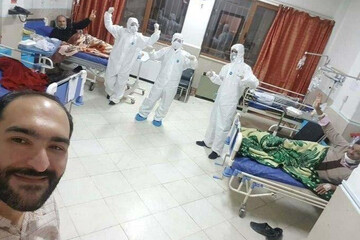 ببینید | تصویری امیدبخش از روحیه بیماران کرونایی و پرستاران