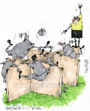 اینم فوتبال بازی‌کردن ما در شرایط کرونایی!