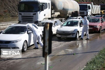 تصاویر | تب‌سنجی از مسافران ورودی به مازندران