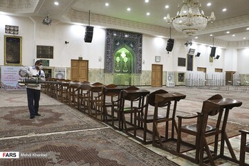 ضدعفونی‌سازی حرم حضرت عبدالعظیم (ع)