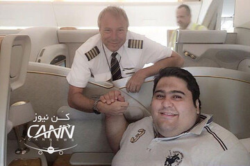 ببینید | عکس یادگاری خلبان سوئدی هواپیمایی امارات با "سیامند رحمان"