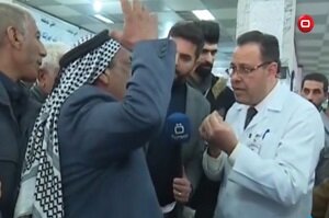 ببینید | مرگ ناگهانی شهروند عراقی در مصاحبه زنده تلویزیونی