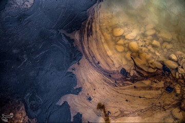 تصاویر | آلودگی نفتی در روستای پگین خوزستان