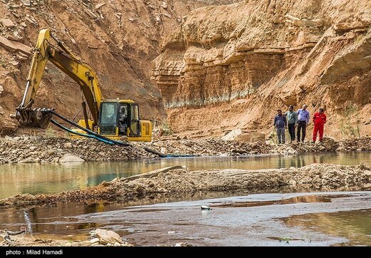آلودگی نفتی در روستای پگین - خوزستان