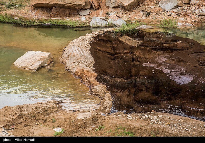 آلودگی نفتی در روستای پگین - خوزستان