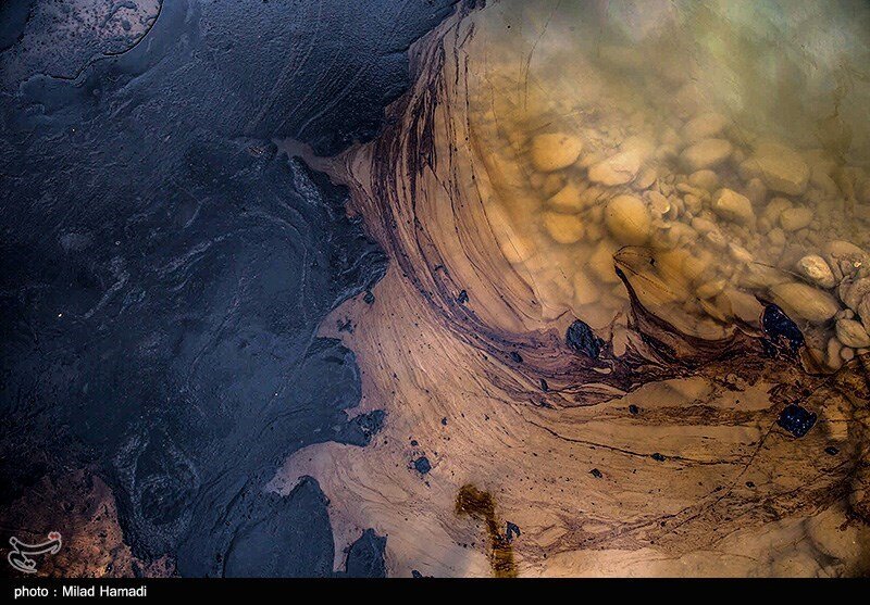 آلودگی نفتی در روستای پگین - خوزستان