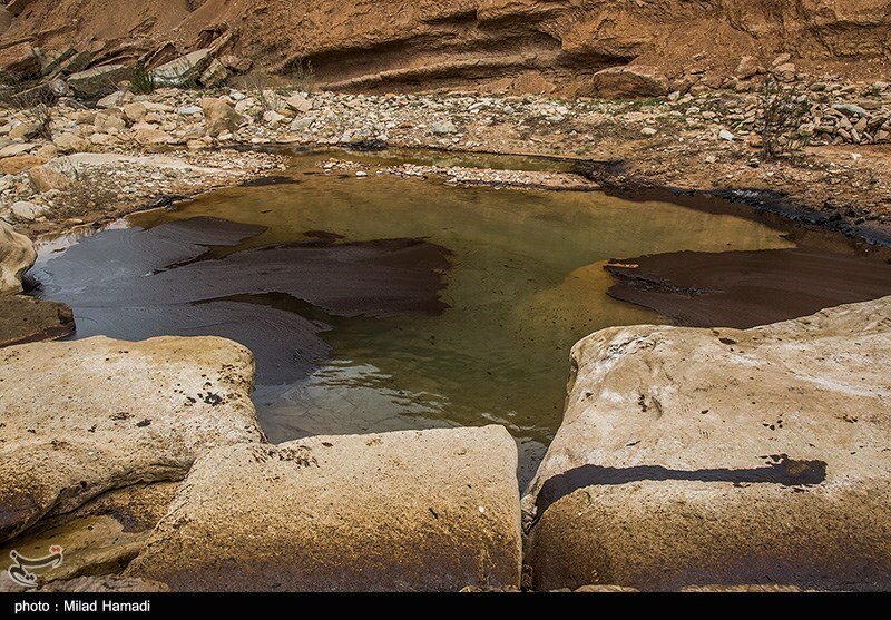 آلودگی نفتی در روستای پگین - خوزستان