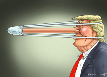 ماسک زدن ترامپ را ببینید!