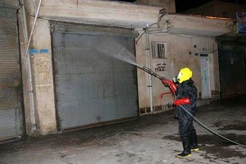 محلات حاشیه ای سنندج ضدعفونی وگندزدایی شد
