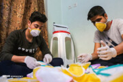 تصاویر | تولید ماسک توسط دانش آموزان برای مقابله با کرونا