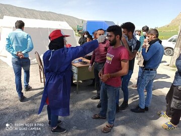 راه اندازی پایگاه غربالگری تست کرونا در ورودی دهدشت