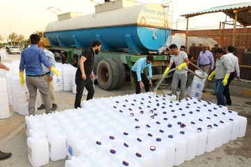 ببینید | شست و شوی شهرها و روستاها با آب ژاول برای پارس جنوبی بدون کرونا!