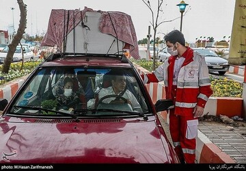 کنترل و مهار ویروس کرونا در عوارضی تهران - قم